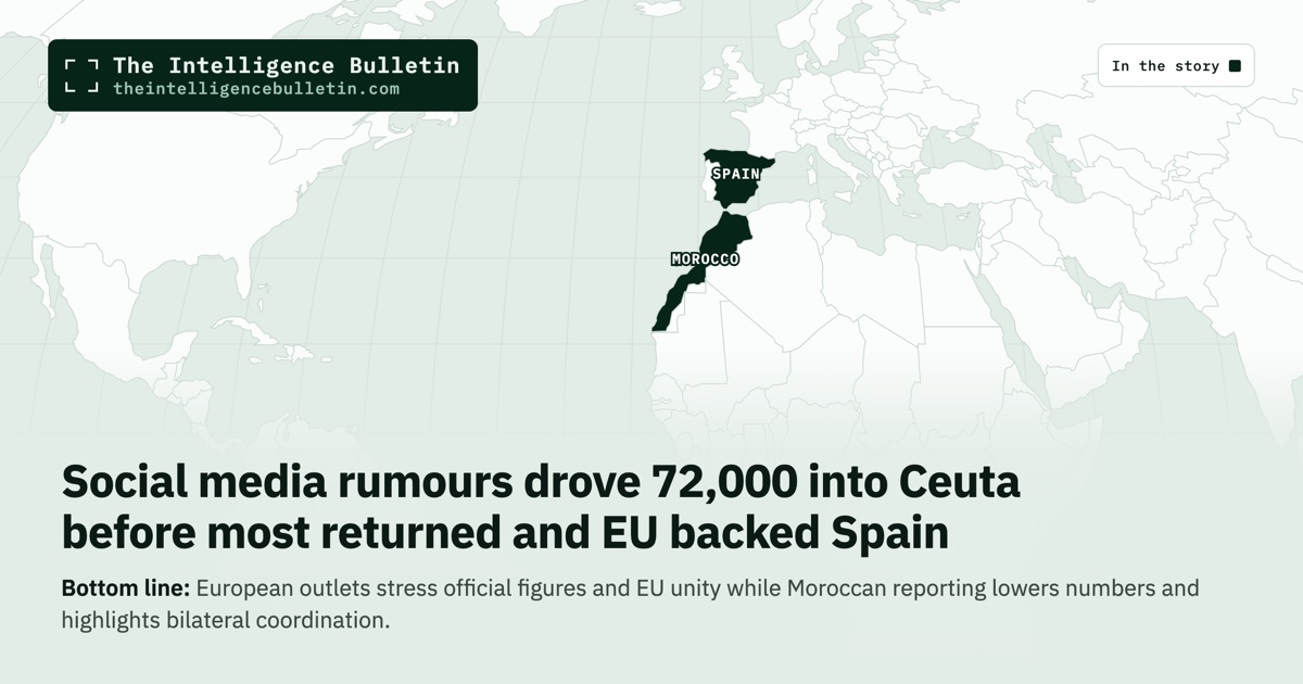 Map of the countries in the story: Social media rumours drove 72,000 into Ceuta before most returned and EU backed Spain