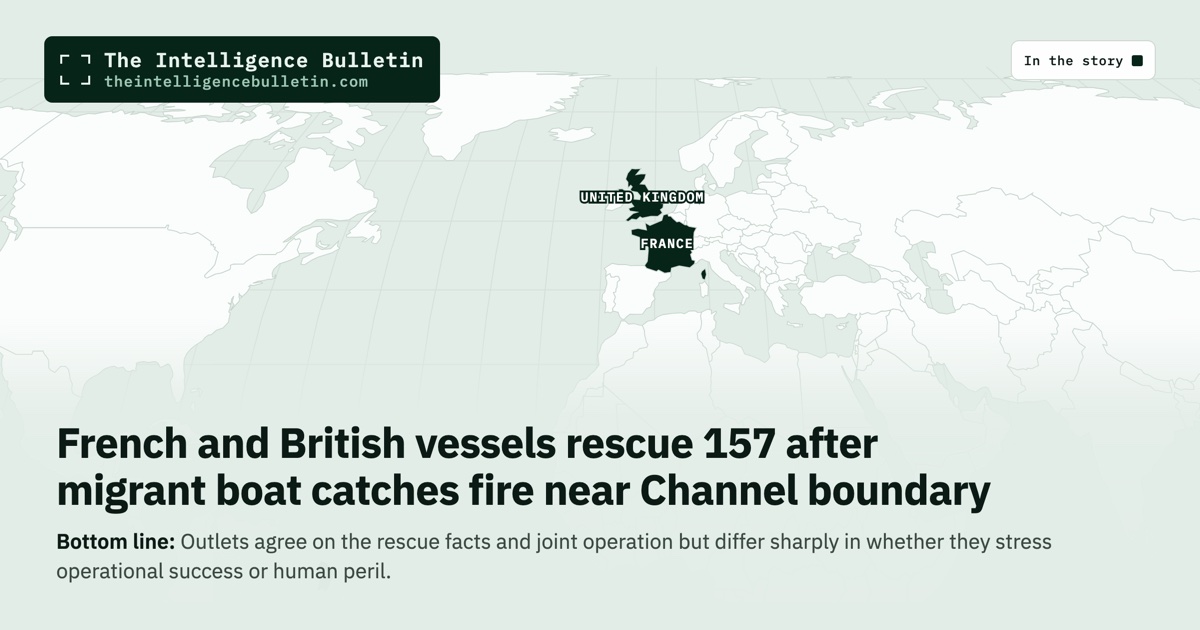 Map of the countries in the story: French and British vessels rescue 157 after migrant boat catches fire near Channel boundary