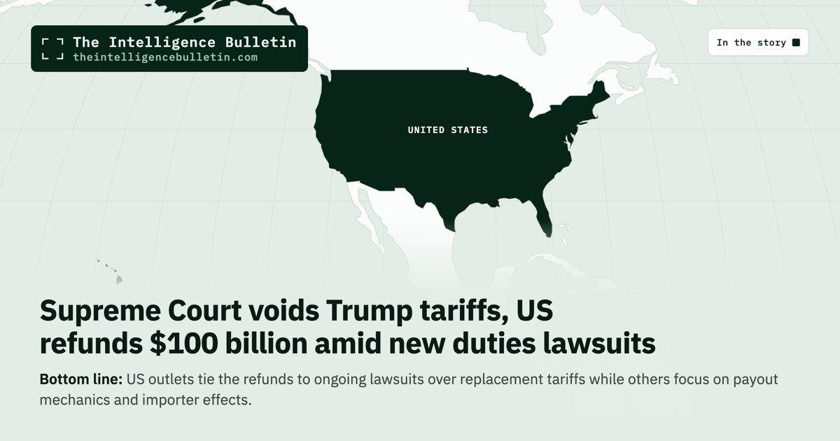Map of the countries in the story: Supreme Court voids Trump tariffs, US refunds $100 billion amid new duties lawsuits