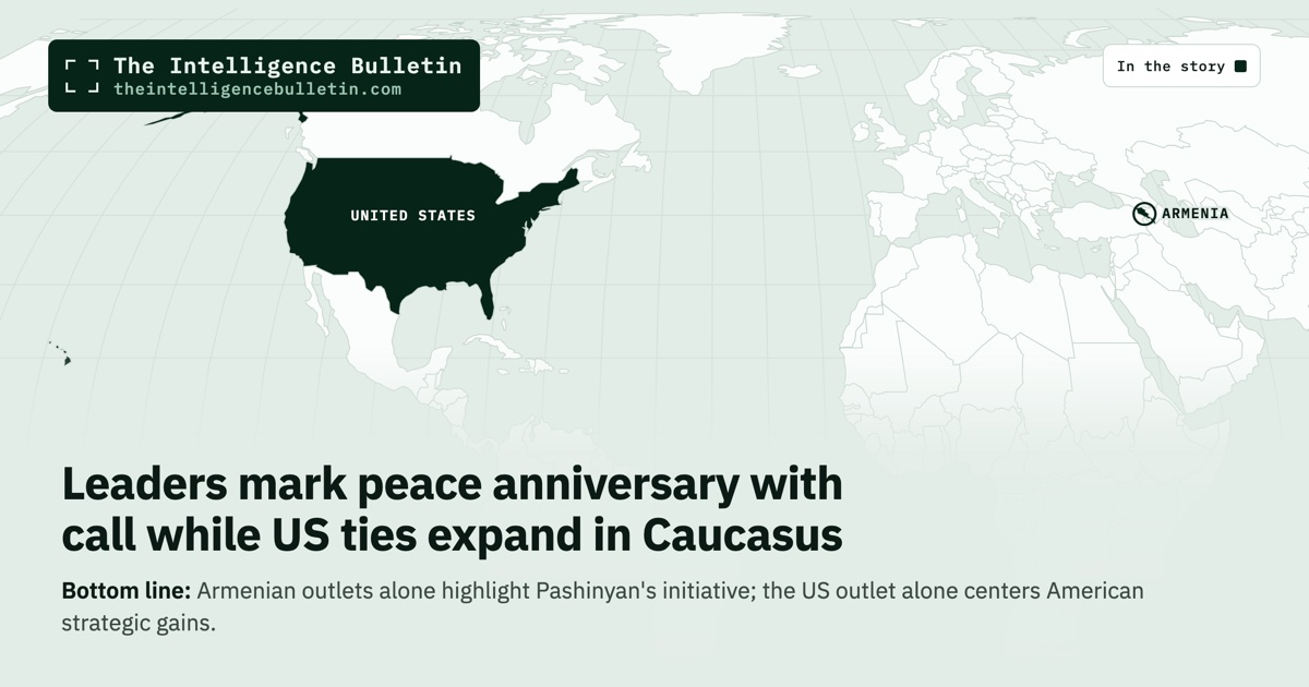 Map of the countries in the story: Leaders mark peace anniversary with call while US ties expand in Caucasus