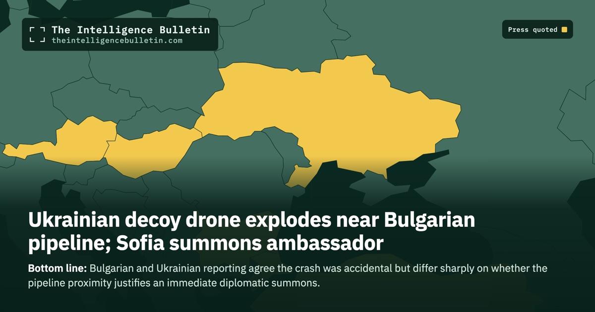 Map of the countries whose press we quoted for: Ukrainian decoy drone explodes near Bulgarian pipeline; Sofia summons ambassador
