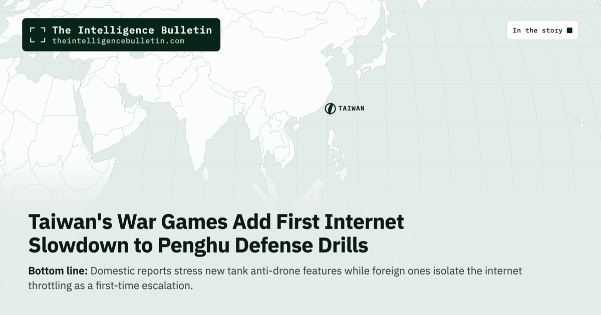 Map of the countries in the story: Taiwan's War Games Add First Internet Slowdown to Penghu Defense Drills