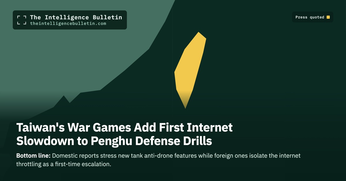 Map of the countries whose press we quoted for: Taiwan's War Games Add First Internet Slowdown to Penghu Defense Drills