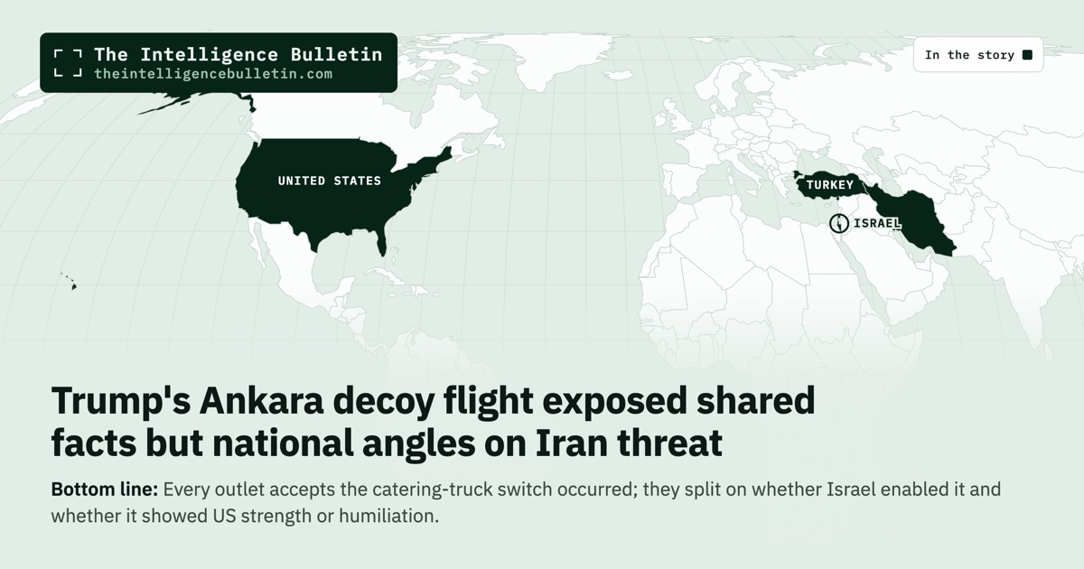 Map of the countries in the story: Trump's Ankara decoy flight exposed shared facts but national angles on Iran threat