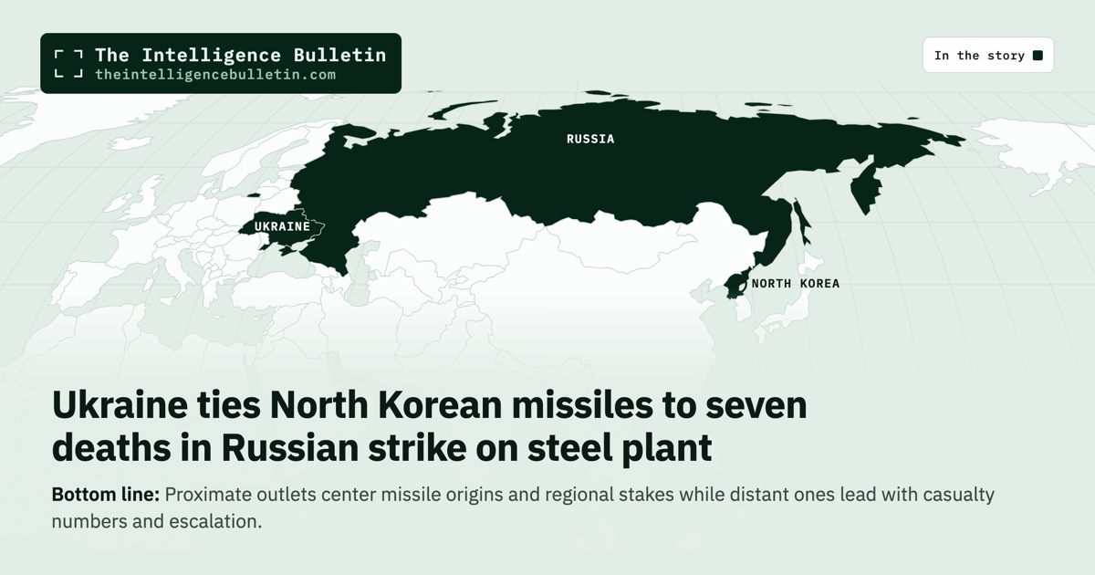 Map of the countries in the story: Ukraine ties North Korean missiles to seven deaths in Russian strike on steel plant