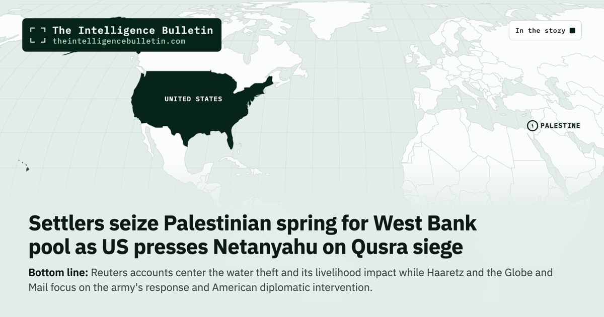 Map of the countries in the story: Settlers seize Palestinian spring for West Bank pool as US presses Netanyahu on Qusra siege