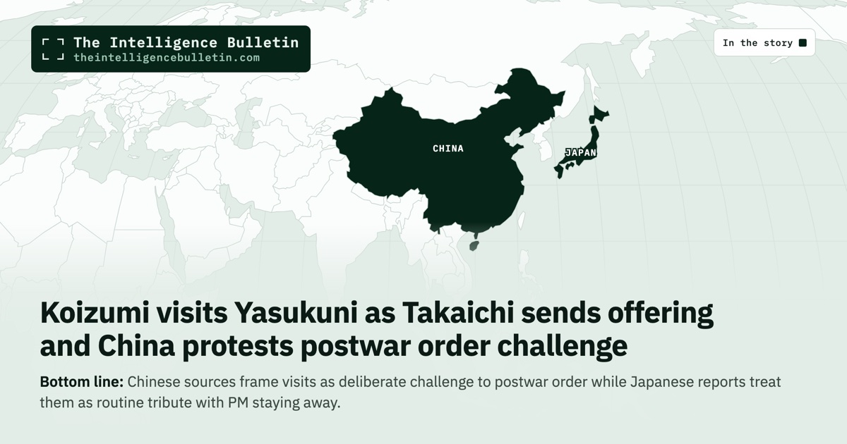 Map of the countries in the story: Koizumi visits Yasukuni as Takaichi sends offering and China protests postwar order challenge