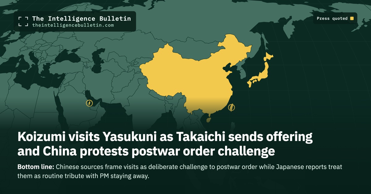 Map of the countries whose press we quoted for: Koizumi visits Yasukuni as Takaichi sends offering and China protests postwar order challenge
