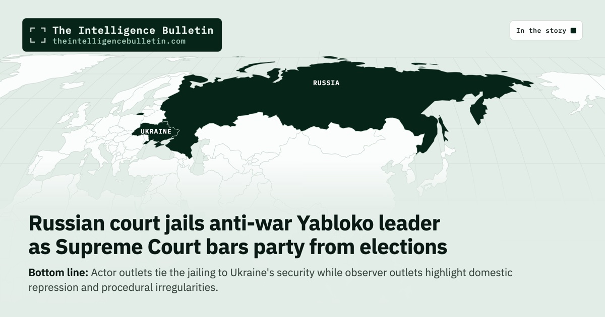 Map of the countries in the story: Russian court jails anti-war Yabloko leader as Supreme Court bars party from elections
