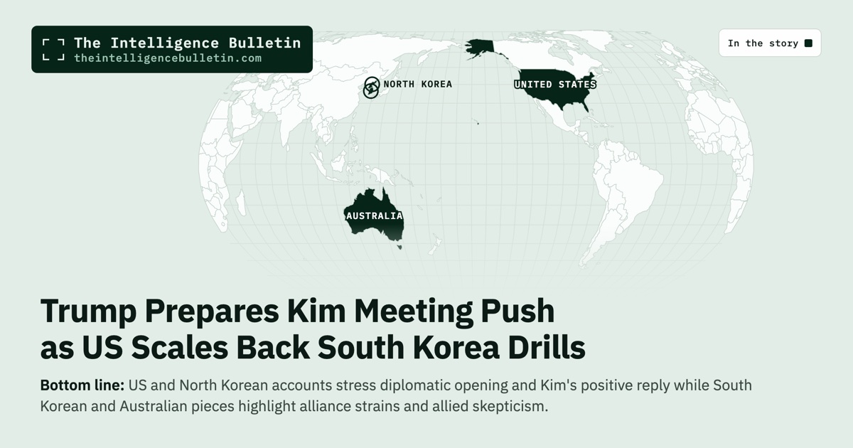 Map of the countries in the story: Trump Prepares Kim Meeting Push as US Scales Back South Korea Drills