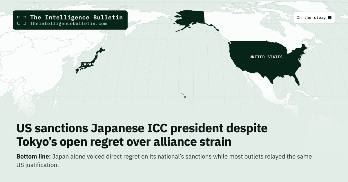 Map of the countries in the story: US sanctions Japanese ICC president despite Tokyo’s open regret over alliance strain