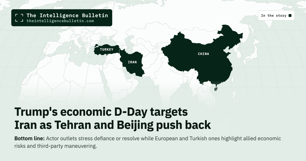 Map of the countries in the story: Trump's economic D-Day targets Iran as Tehran and Beijing push back
