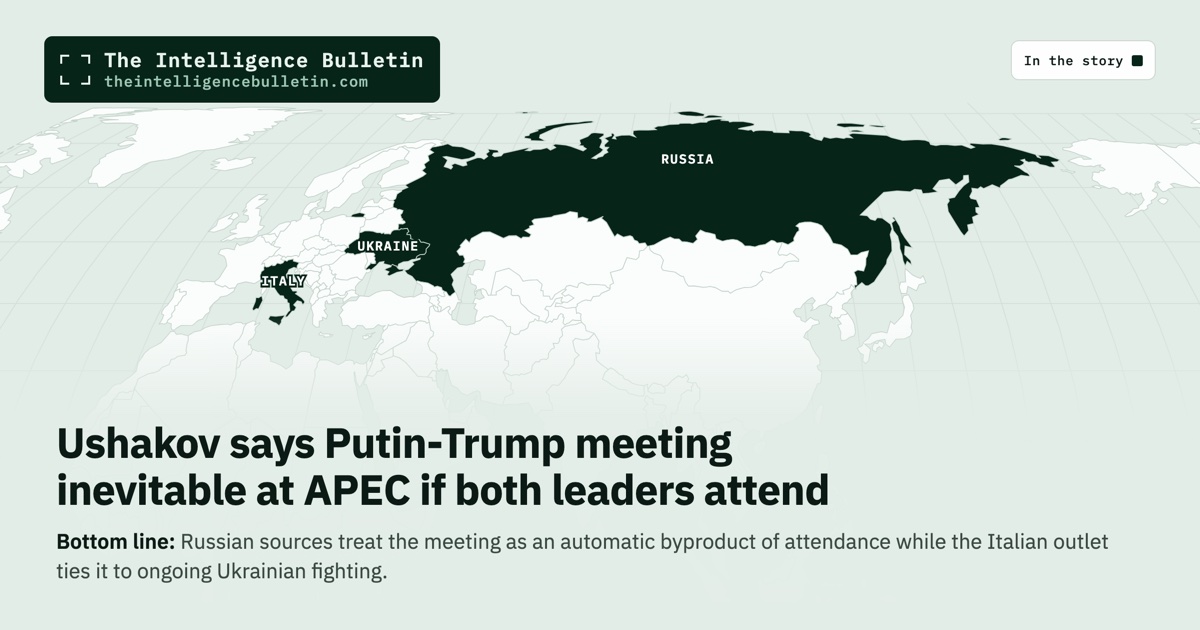 Map of the countries in the story: Ushakov says Putin-Trump meeting inevitable at APEC if both leaders attend