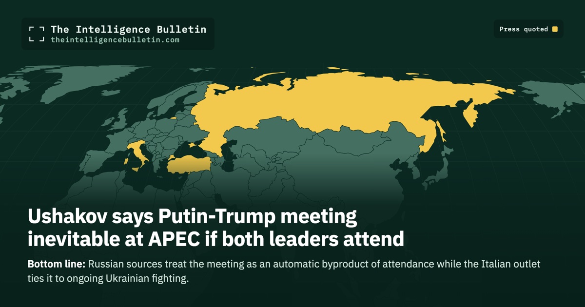 Map of the countries whose press we quoted for: Ushakov says Putin-Trump meeting inevitable at APEC if both leaders attend
