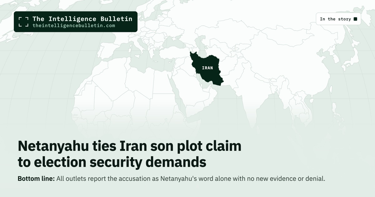 Map of the countries in the story: Netanyahu ties Iran son plot claim to election security demands