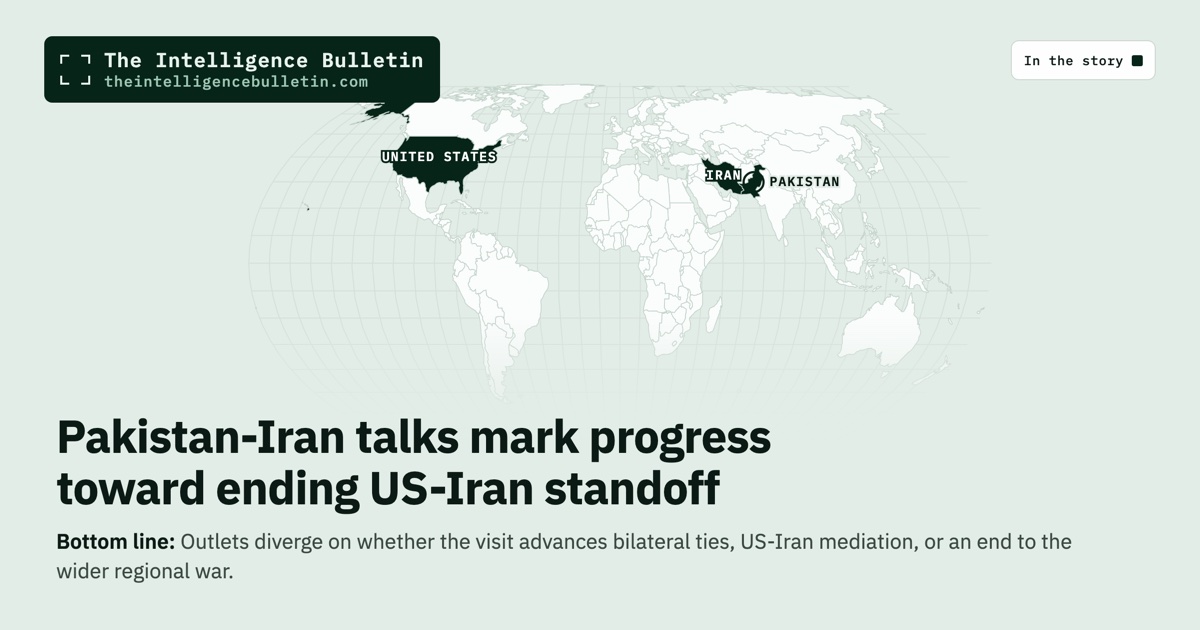 Map of the countries in the story: Pakistan-Iran talks mark progress toward ending US-Iran standoff