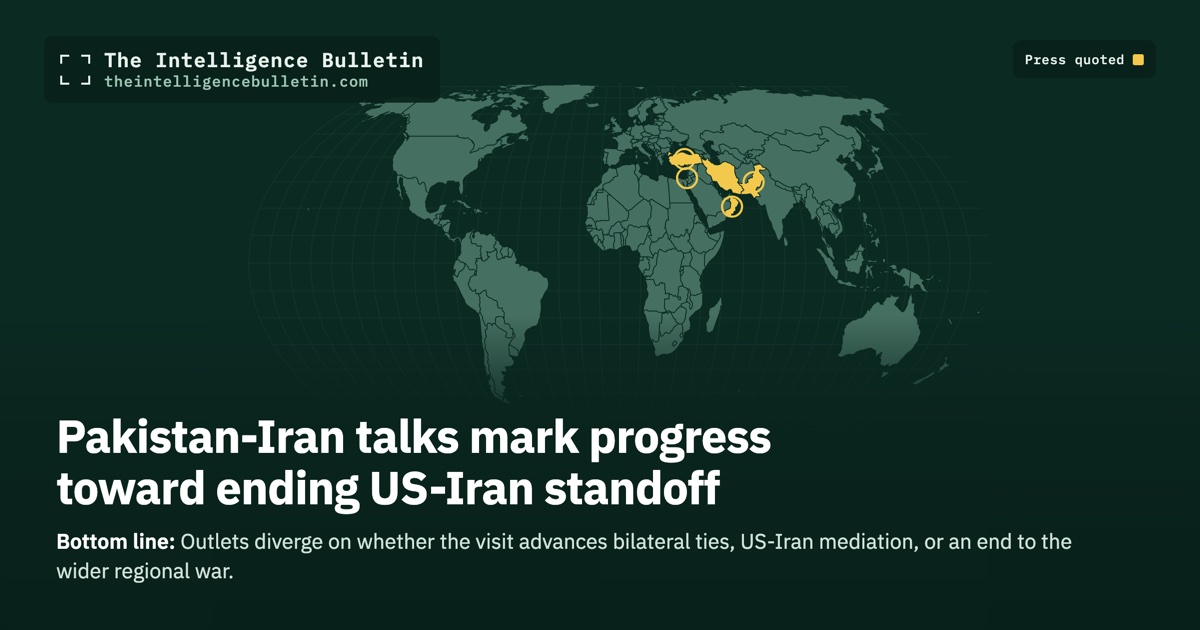 Map of the countries whose press we quoted for: Pakistan-Iran talks mark progress toward ending US-Iran standoff