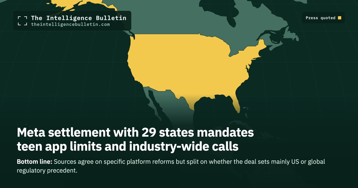 Map of the countries whose press we quoted for: Meta settlement with 29 states mandates teen app limits and industry-wide calls