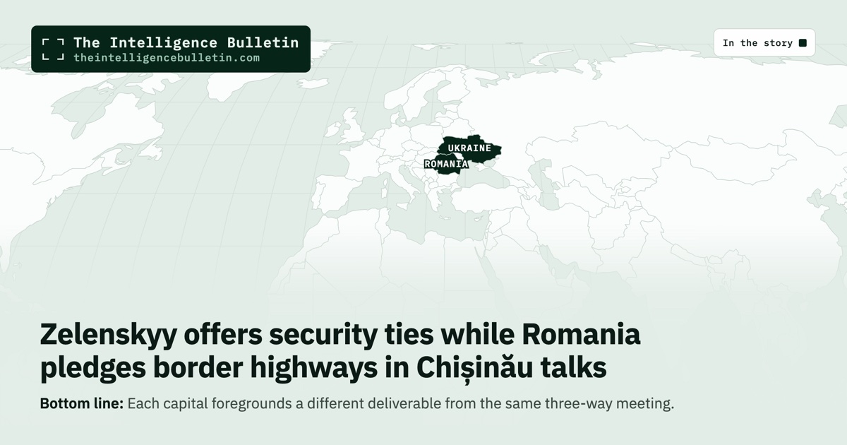 Map of the countries in the story: Zelenskyy offers security ties while Romania pledges border highways in Chișinău talks