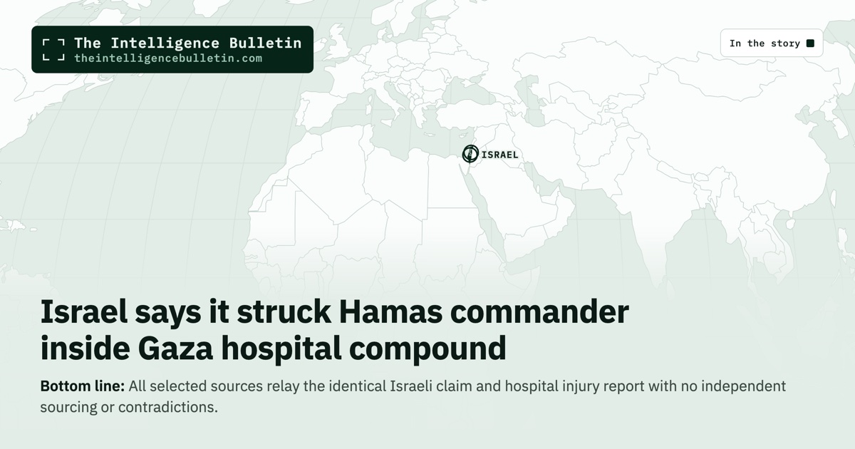 Map of the countries in the story: Israel says it struck Hamas commander inside Gaza hospital compound