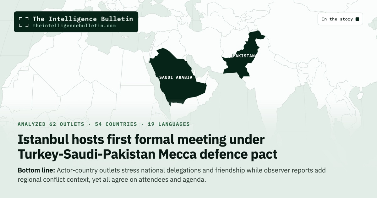 Map of the countries in the story: Istanbul hosts first formal meeting under Turkey-Saudi-Pakistan Mecca defence pact