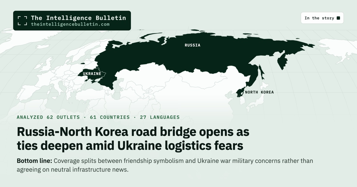 Map of the countries in the story: Russia-North Korea road bridge opens as ties deepen amid Ukraine logistics fears