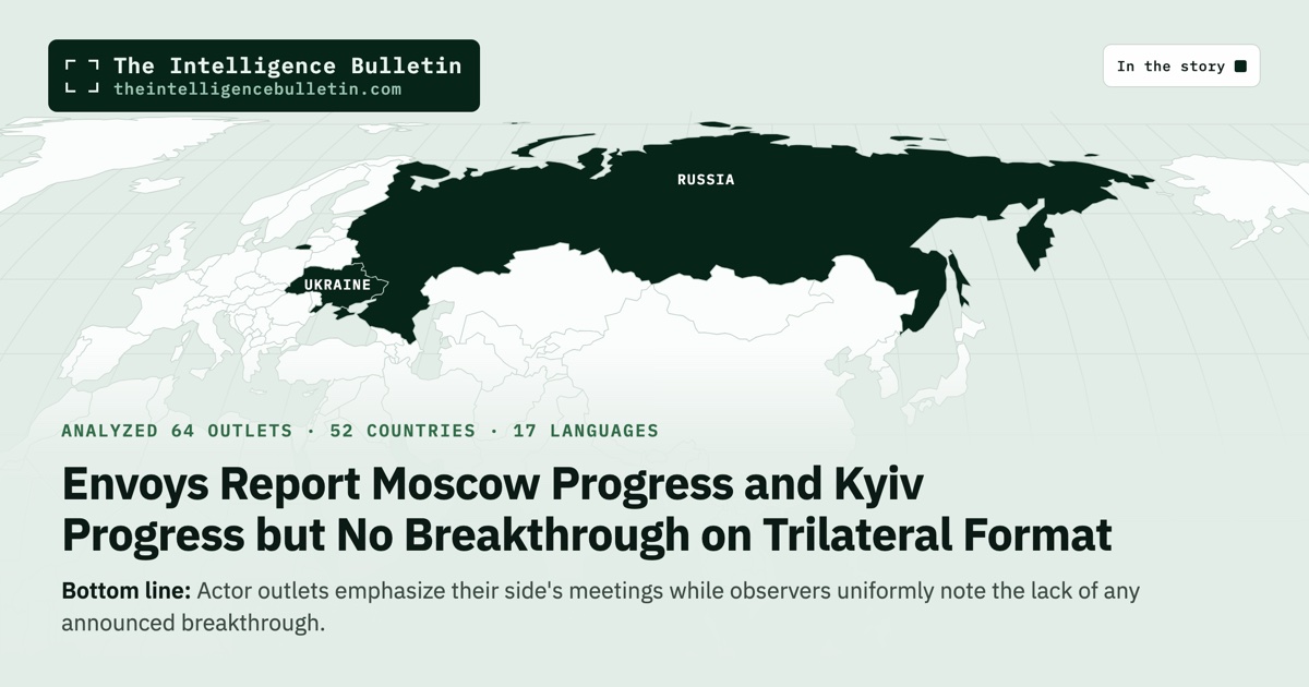 Map of the countries in the story: Envoys Report Moscow Progress and Kyiv Progress but No Breakthrough on Trilateral Format