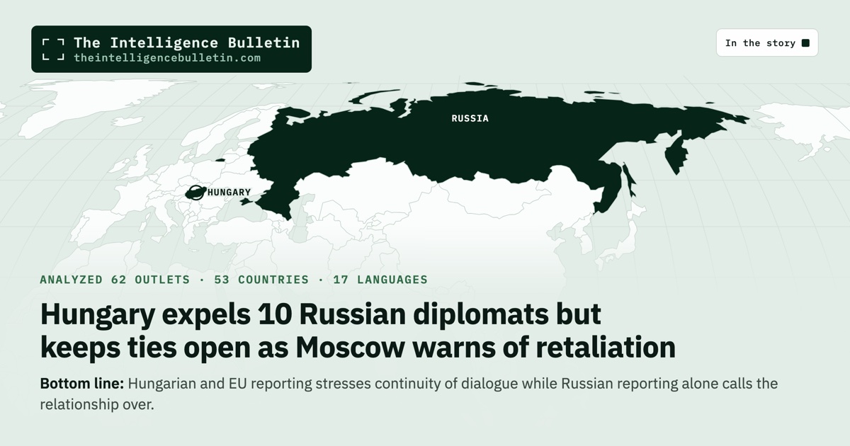 Map of the countries in the story: Hungary expels 10 Russian diplomats but keeps ties open as Moscow warns of retaliation