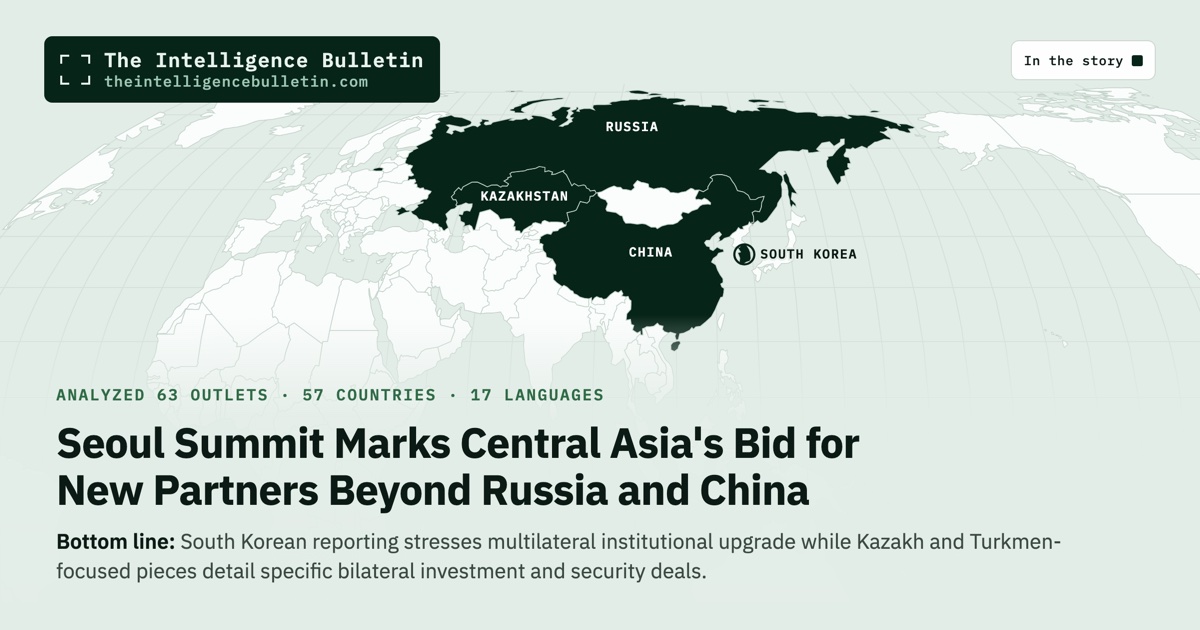 Map of the countries in the story: Seoul Summit Marks Central Asia's Bid for New Partners Beyond Russia and China
