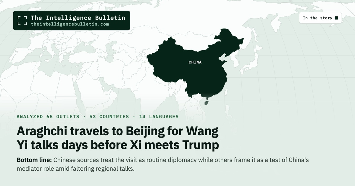 Map of the countries in the story: Araghchi travels to Beijing for Wang Yi talks days before Xi meets Trump