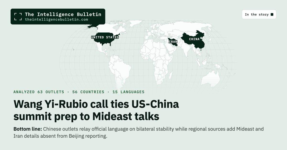 Map of the countries in the story: Wang Yi-Rubio call ties US-China summit prep to Mideast talks