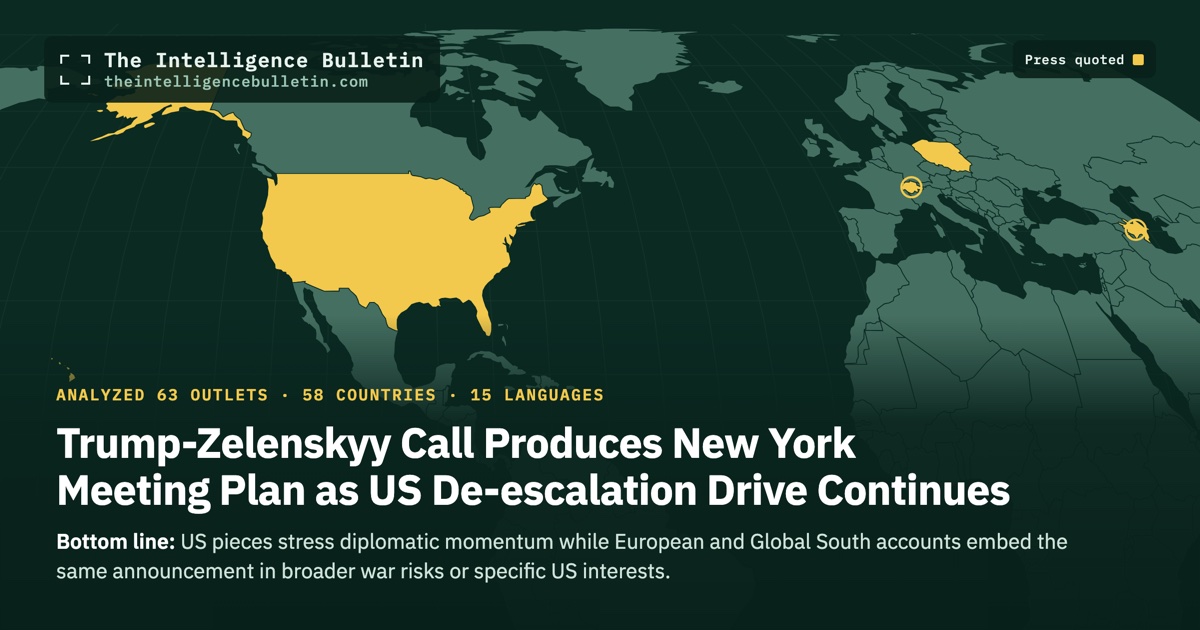 Map of the countries whose press we quoted for: Trump-Zelenskyy Call Produces New York Meeting Plan as US De-escalation Drive Continues