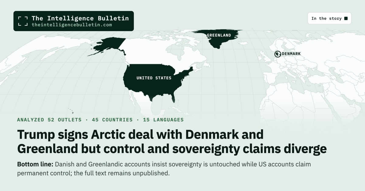 Map of the countries in the story: Trump signs Arctic deal with Denmark and Greenland but control and sovereignty claims diverge