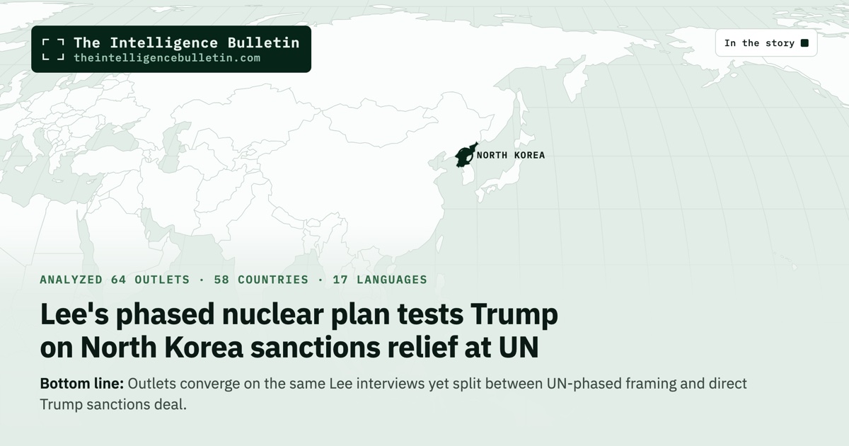 Map of the countries in the story: Lee's phased nuclear plan tests Trump on North Korea sanctions relief at UN