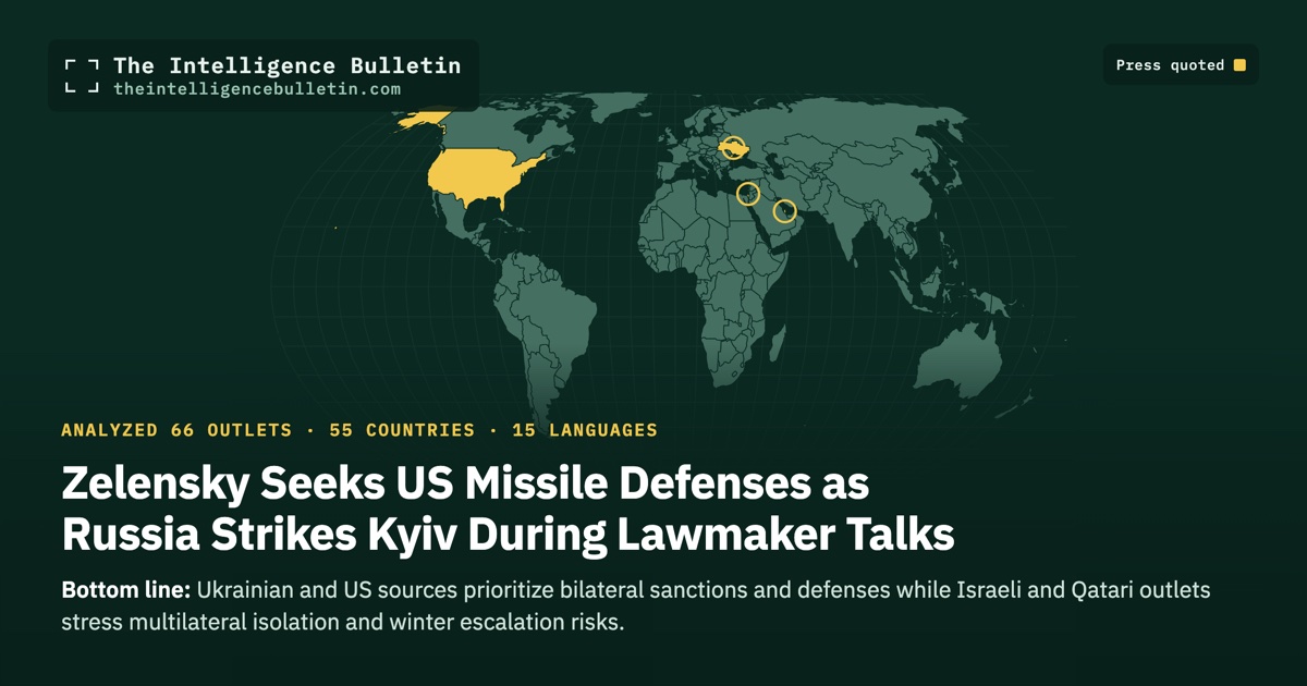 Map of the countries whose press we quoted for: Zelensky Seeks US Missile Defenses as Russia Strikes Kyiv During Lawmaker Talks