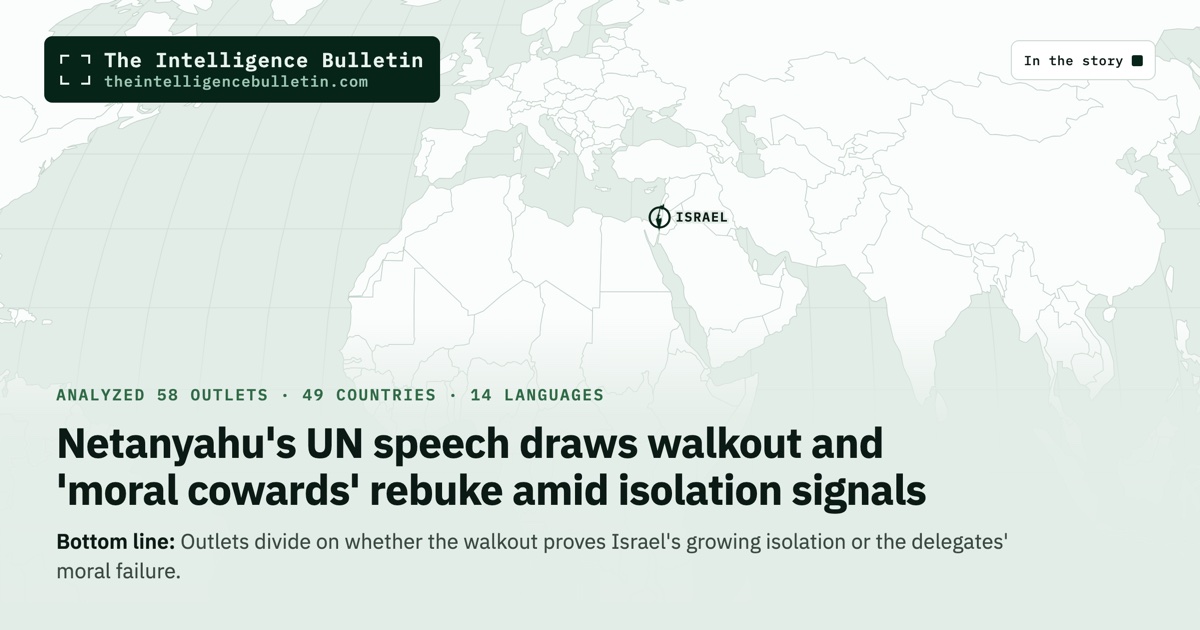 Map of the countries in the story: Netanyahu's UN speech draws walkout and 'moral cowards' rebuke amid isolation signals