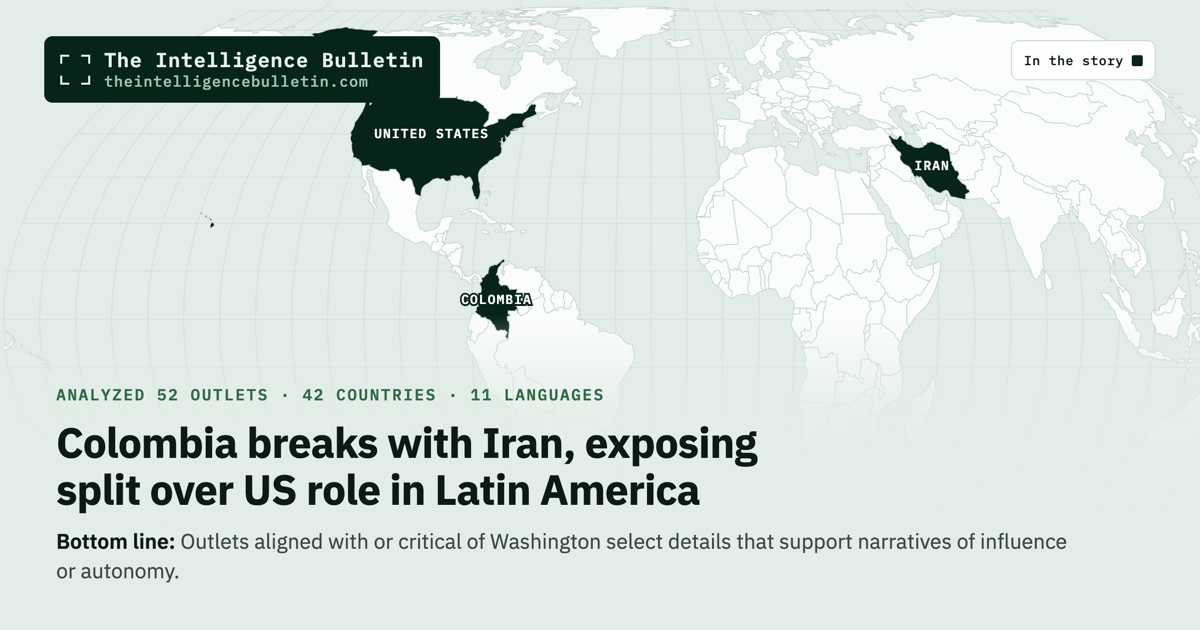 Map of the countries in the story: Colombia breaks with Iran, exposing split over US role in Latin America