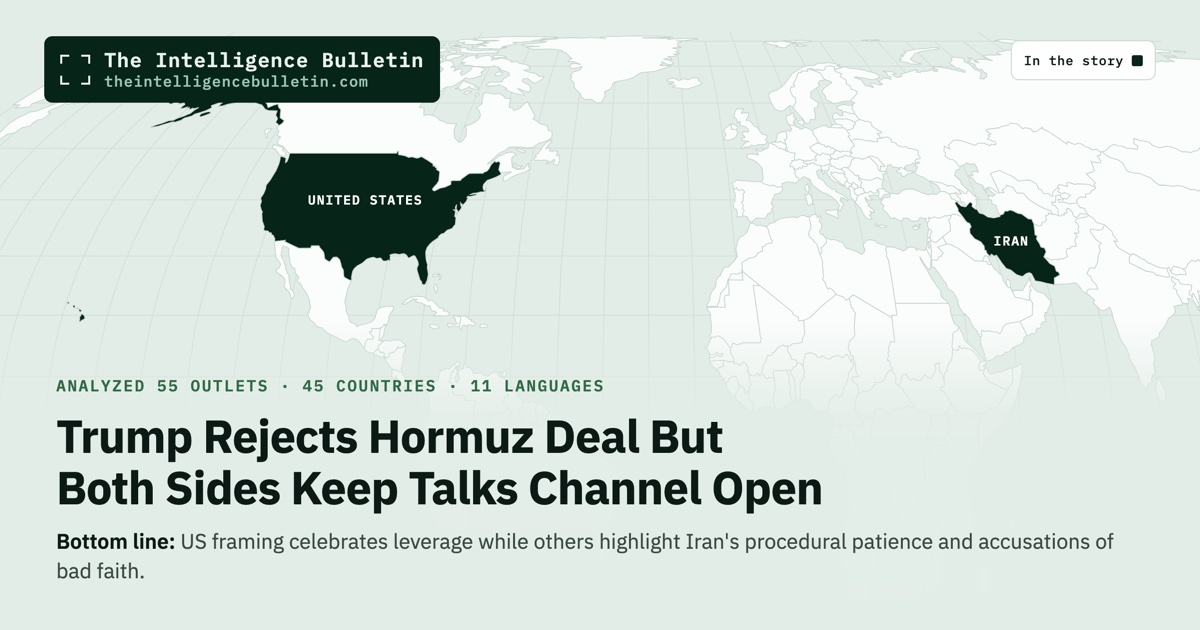 Map of the countries in the story: Trump Rejects Hormuz Deal But Both Sides Keep Talks Channel Open
