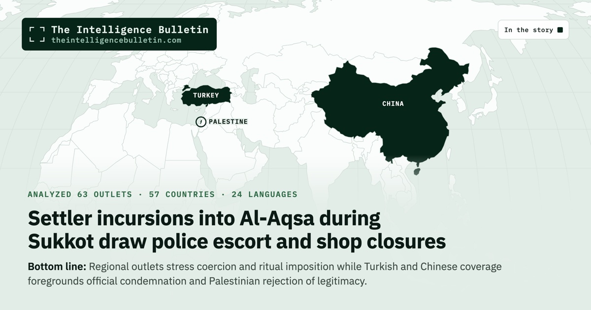 Map of the countries in the story: Settler incursions into Al-Aqsa during Sukkot draw police escort and shop closures