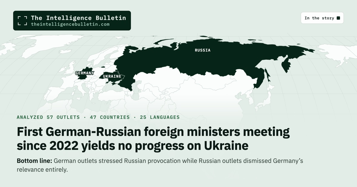 Map of the countries in the story: First German-Russian foreign ministers meeting since 2022 yields no progress on Ukraine