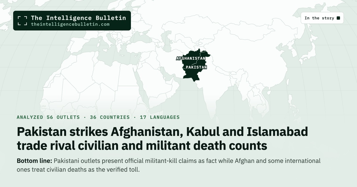Map of the countries in the story: Pakistan strikes Afghanistan, Kabul and Islamabad trade rival civilian and militant death counts