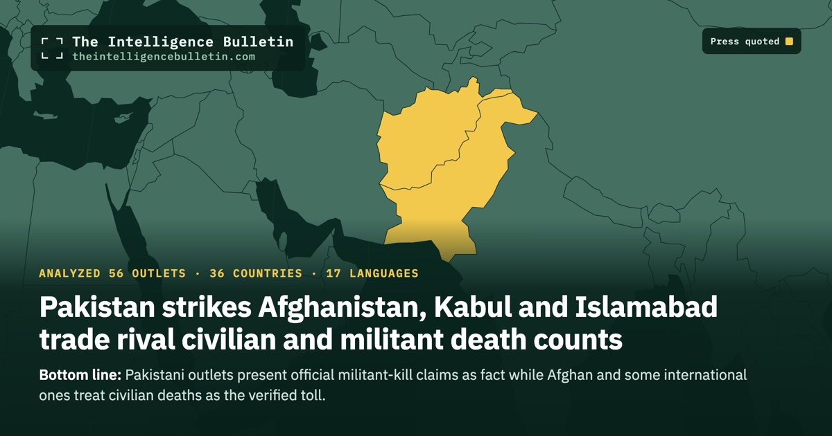 Map of the countries whose press we quoted for: Pakistan strikes Afghanistan, Kabul and Islamabad trade rival civilian and militant death counts