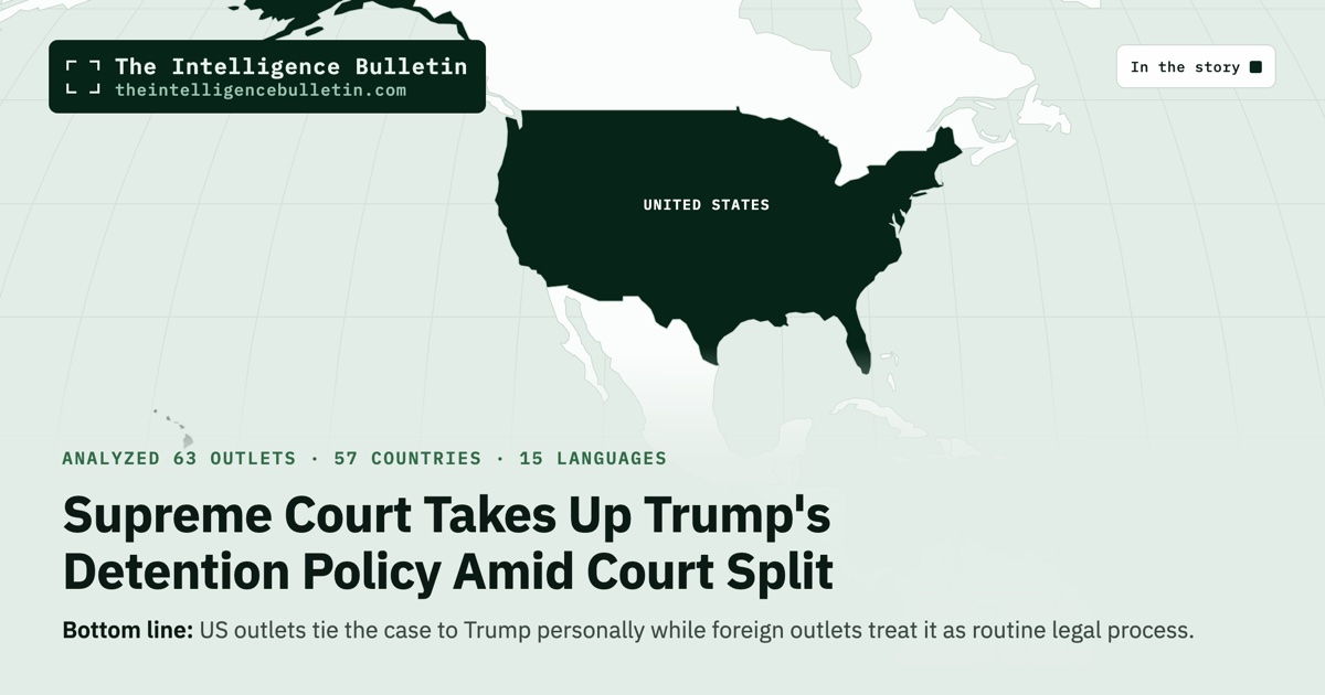 Map of the countries in the story: Supreme Court Takes Up Trump's Detention Policy Amid Court Split