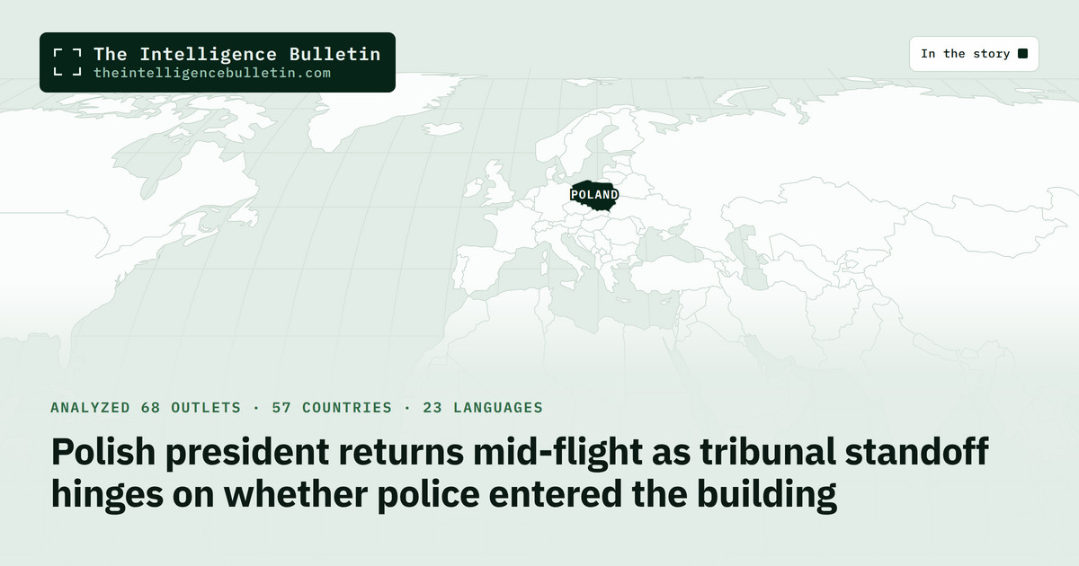 Map of the countries in the story: Polish president returns mid-flight as tribunal standoff hinges on whether police entered the building