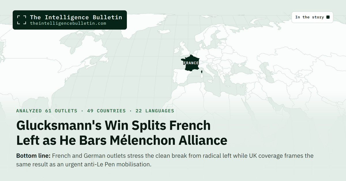 Map of the countries in the story: Glucksmann's Win Splits French Left as He Bars Mélenchon Alliance