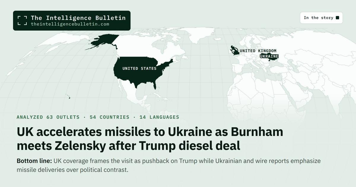 Map of the countries in the story: UK accelerates missiles to Ukraine as Burnham meets Zelensky after Trump diesel deal