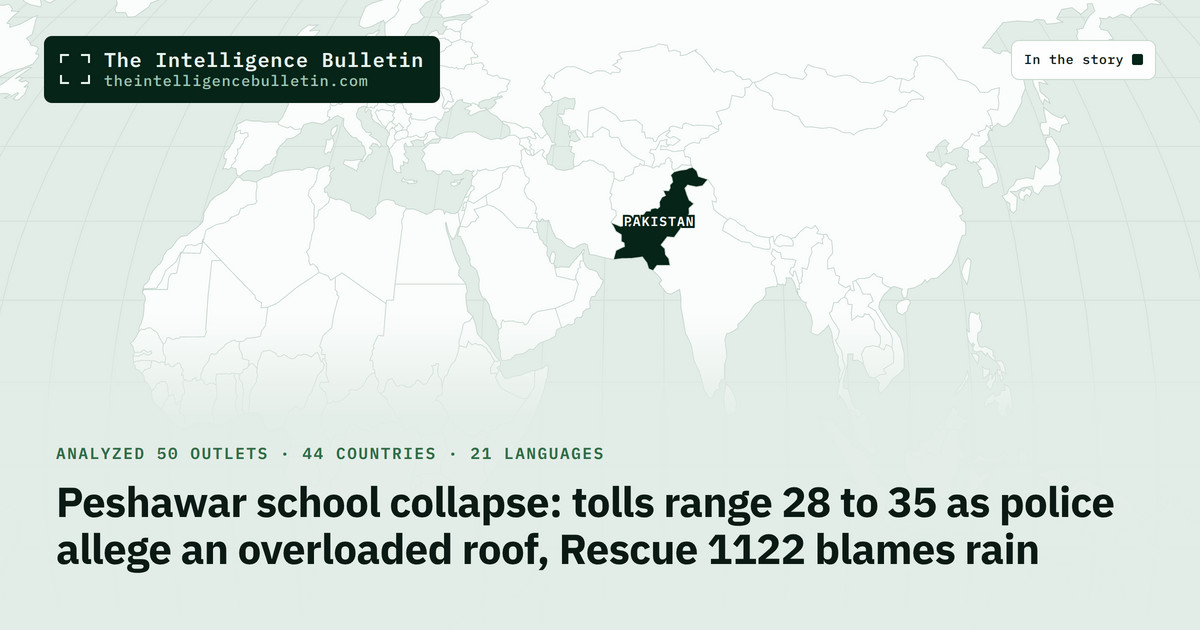 Map of the countries in the story: Peshawar school collapse: tolls range 28 to 35 as police allege an overloaded roof, Rescue 1122 blames rain