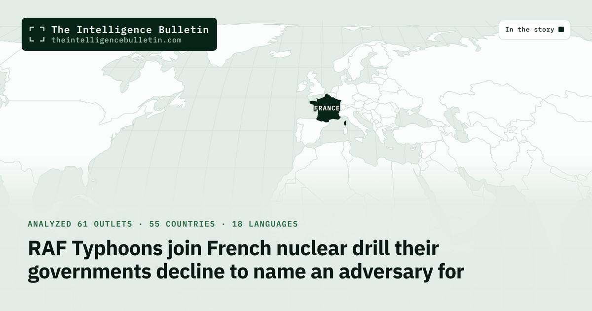 Map of the countries in the story: RAF Typhoons join French nuclear drill their governments decline to name an adversary for